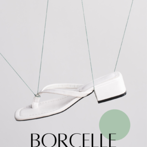 Gray and White Sandal